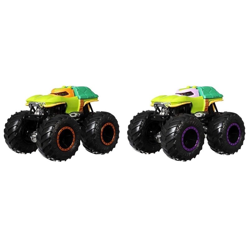 Hot Wheels - Set vehicule Michelangelo vs Donatello by Mattel Monster Trucks