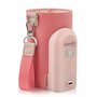 Set incalzitor biberoane, Lionelo, ThermUp Go Evo, USB, 5 trepte incalzire, Roz + 2x biberoane, Philips Avent, Cu supapa AirFree, 0 luni+, 125 ml, Alb - 3