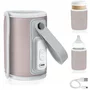Set incalzitor biberoane, Lionelo, ThermUp Go, portabil, USB, Roz + 2x biberoane, Philips Avent, Cu supapa AirFree, 0 luni+, 125 ml, Alb - 5