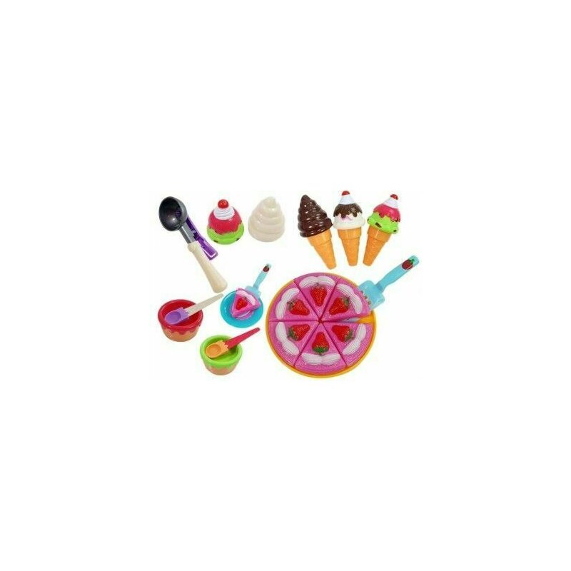 Leantoys - Set inghetata si prajitura de joaca, pentru copii, multicolor, , 5038