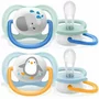 Set ingrijire Philips Avent: Biberon anticolici, Natural Response, 260 ml, 1 luni+, 2 buc + Suzete Ultra Air, 2 buc, 0-6 luni, Din silicon, Albastru/Portocaliu - 24