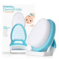 Set ingrijire scalp, Fridababy, DermaFrida, 3 in 1, Pentru dermatita seboreica la bebelusi, Include perie, burete si pieptene, Cu suport cu ventuza, De la nastere, Alb