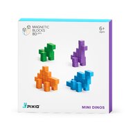 Pixio - Set joc constructii magnetice  Mini Dinos, 80 piese, aplicatie gratuita iOS sau Android