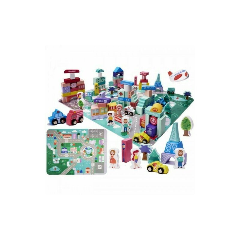 Jucarie My Little Pony Printesa Celestia 12 Set jucarii din lemn My Town, 128 piese