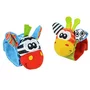 Set jucarii zornaitoare, Jokomisiada, Include sosete interactive si 2 bratari, Inchidere cu velcro, Din material, Stimuleaza dezvoltarea senzoriala si tactila, 0 luni+, Animals - 6