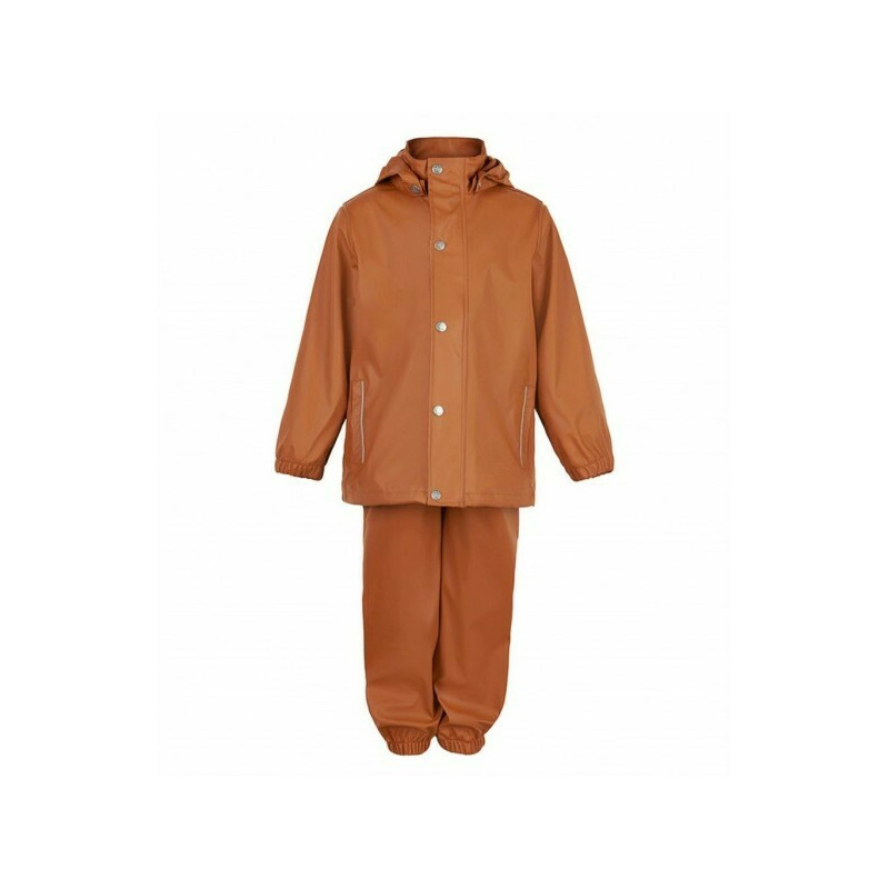 Set leather brown 86 jacheta+pantaloni ploaie - en fant