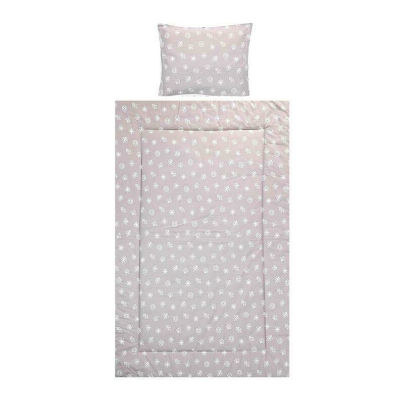 Lorelli - set lenjerie pat 3 piese, bumbac ranforce, cosy, abstract leaves grey