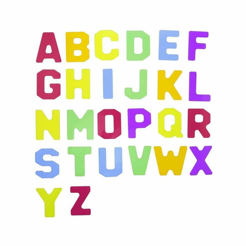 Masterkidz - Set litere si cifre acrilic colorat transparent, +3 ani,