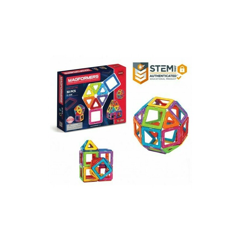 Clicstoys - set de constructie magnetic , magformers , 30 piese