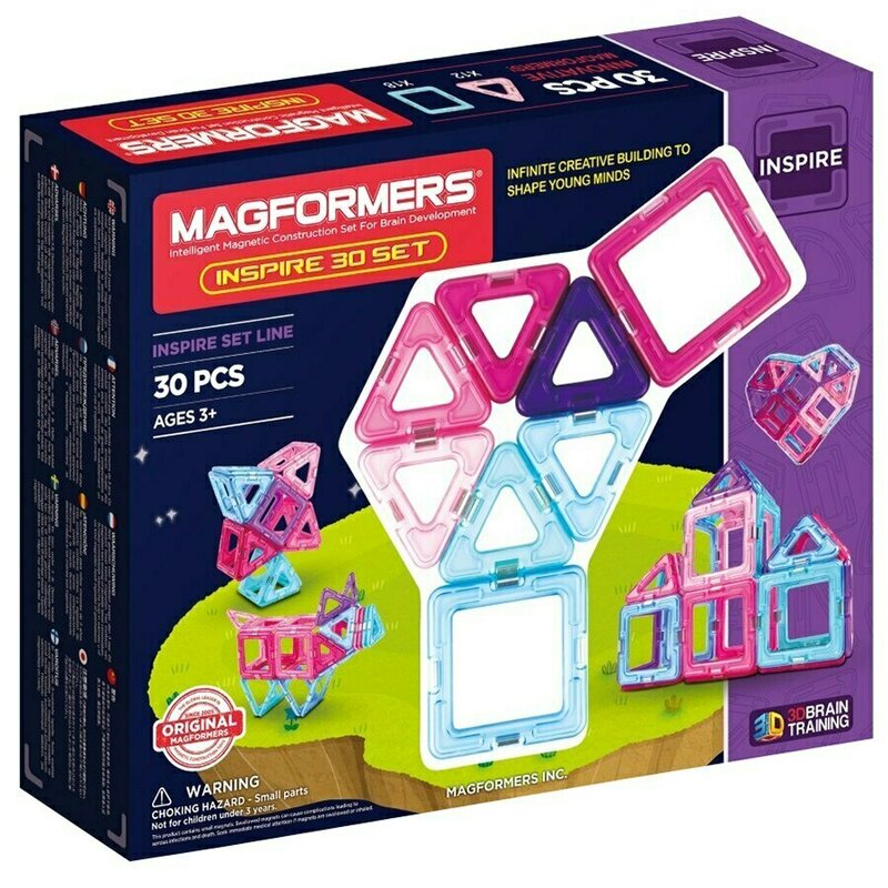 Clicstoys - set magnetic de construit- magformers inspire, 30 piese