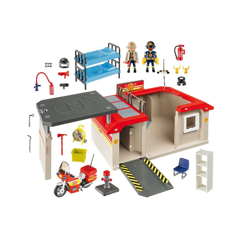 Playmobil - set mobil statie de pompieri