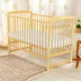 Set mobilier pentru copii, Babyneeds: Patut din lemn de pin, cu somiera reglabila in 3 trepte, Ola, 120x60 cm + Saltea cocos-burete-cocos, 12 cm + Comoda cu masuta de infasat, Alb/Natur - 2