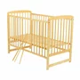 Set mobilier pentru copii, Babyneeds: Patut din lemn de pin, cu somiera reglabila in 3 trepte, Ola, 120x60 cm + Saltea cocos-burete-cocos, 12 cm + Comoda cu masuta de infasat, Alb/Natur - 7