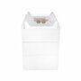 Set mobilier pentru copii, BabyNeeds: Patut din lemn de pin, cu somiera reglabila in 3 trepte, Timmi Girafa, 120x60 cm + Saltea cocos-burete 8 cm + Comoda cu masa de infasat, Alb - 13