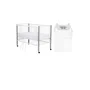 Set mobilier pentru copii, Qmini: Patut din lemn de pin cu roti, cu laterala culisanta si somiera reglabila in 3 trepte, Maya, 120x60 cm + Saltea cocos-burete-cocos, 10 cm + Comoda cu masuta de infasat, Alb - 2