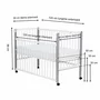 Set mobilier pentru copii, Qmini: Patut din lemn de pin cu roti, cu laterala culisanta si somiera reglabila in 3 trepte, Maya, 120x60 cm + Saltea cocos-burete-cocos, 10 cm + Comoda cu masuta de infasat, Alb - 12