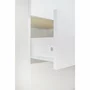 Set mobilier pentru copii, Qmini: Patut din lemn de pin cu roti, cu laterala culisanta si somiera reglabila in 3 trepte, Timmi Elefant, 120x60 cm + Saltea cocos-burete-cocos, 8 cm + Comoda cu masuta de infasat, Alb - 22