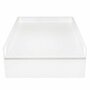 Set mobilier pentru copii, Qmini: Patut din lemn de pin si MDF cu roti, cu sertar cu capac si somiera reglabila in 3 trepte, Timmi Heart, 120x60 cm + Saltea cocos-burete-cocos, 8 cm + Comoda cu masuta de infasat, Alb - 20