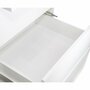 Set mobilier pentru copii, Qmini: Patut din lemn de pin si MDF cu roti, cu sertar cu capac si somiera reglabila in 3 trepte, Timmi Heart, 120x60 cm + Saltea cocos-burete-cocos, 8 cm + Comoda cu masuta de infasat, Alb - 25