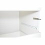Set mobilier pentru copii, Qmini: Patut din lemn de pin si MDF cu roti, cu sertar cu capac si somiera reglabila in 3 trepte, Timmi Heart, 120x60 cm + Saltea cocos-burete-cocos, 8 cm + Comoda cu masuta de infasat, Alb - 28