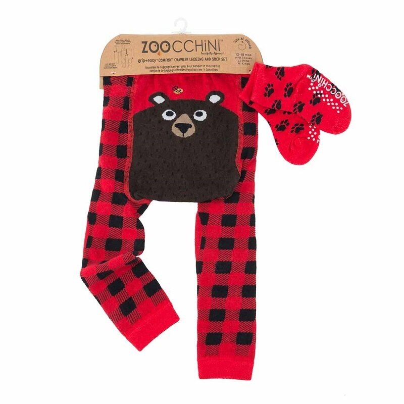 Set pantaloni si soseste antiderapante, zoocchini, 12-18 luni – bear