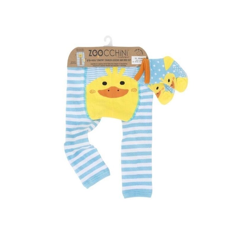 Set pantaloni si soseste antiderapante, zoocchini, 12-18 luni – duck