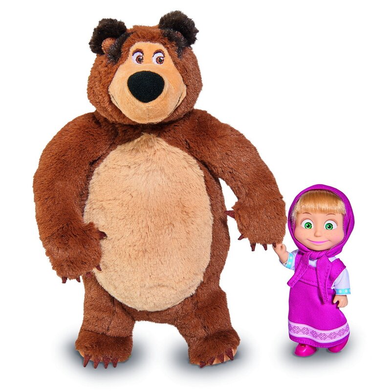 Simba - papusa masha , masha and the bear , si ursul, multicolor