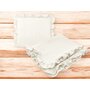 Set paturica si perna, MimiNu, Cu fata de perna inclusa Din muselina bumbac certificat Oeko Tex Standard 100, Perna 30x35cm, Paturica 60x70cm, Cu volane, Cream - 2
