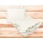 Set paturica si perna, MimiNu, Cu fata de perna inclusa Din muselina bumbac certificat Oeko Tex Standard 100, Perna 30x35cm, Paturica 60x70cm, Cu volane, Cream - 2
