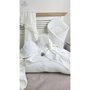 Set paturica si perna, MimiNu, Cu fata de perna inclusa Din muselina bumbac certificat Oeko Tex Standard 100, Perna 30x35cm, Paturica 60x70cm, Cu volane, Cream - 4
