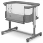 Set patut co-sleeper, Lionelo, Aurora, cu leganare si setare unghiulara, 3 in 1, 85x60x66 cm, Gri + 2 cearceafuri cu elastic, Qmini, din bumbac certificat Oeko Tex, Alb & Gri - 5