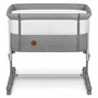 Set patut co-sleeper, Lionelo, Aurora, cu leganare si setare unghiulara, 3 in 1, 85x60x66 cm, Gri + 2 cearceafuri cu elastic, Qmini, din bumbac certificat Oeko Tex, Alb & Gri - 8