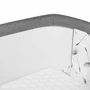Set patut co-sleeper, Lionelo, Aurora, cu leganare si setare unghiulara, 3 in 1, 85x60x66 cm, Gri + 2 cearceafuri cu elastic, Qmini, din bumbac certificat Oeko Tex, Alb & Gri - 21