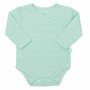 Set pentru bebe, New Baby, I AM, 7 piese, Cu botosei, jacheta maneca lunga, caciulita, body cu maneca lunga, pantalonasi si salopeta cu botosei si manusi, 100% bumbac, Marime 56, 0-3 luni, Mint - 8