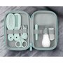 Set pentru igiena, Philips Avent: Aspirator nazal, Periuta de dinti pentru deget, Forfecuta, Unghiera, Pile, Pieptan si perie par +  Prosop de baie din bumbac, Qmini, 80x80 cm, Gri - 7