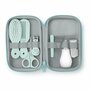 Set pentru igiena, Philips Avent: Aspirator nazal, Periuta de dinti pentru deget, Forfecuta, Unghiera, Pile, Pieptan si perie par +  Prosop de baie din bumbac, Qmini, 80x80 cm, Gri - 5