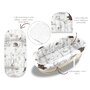 Set pentru landou/cosulet, MimiNu, Cu protectie, saltea si pernuta, Din bumbac certificat Oeko Tex Standard 100, Design, Woodland - 1