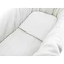 Set pentru landou/cosulet, Qmini, Cu protectie, pilota, saltea, pernuta, Din muselina dubla, Material certificat Oeko Tex Standard 100, Cream - 3