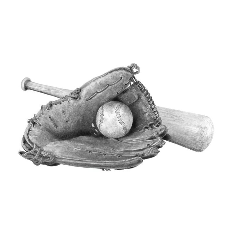 Set pentru realizarea unui desen in creion - set baseball