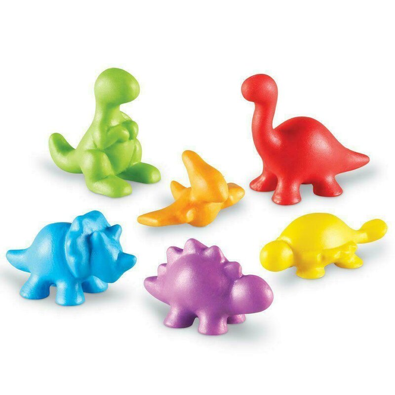 Learning resources - set pentru sortat si numarat - dinozauri jucausi (72 piese)