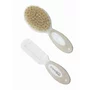 Set perie si pieptene, FreeON, Din peri naturali, 0 luni+, White - 2