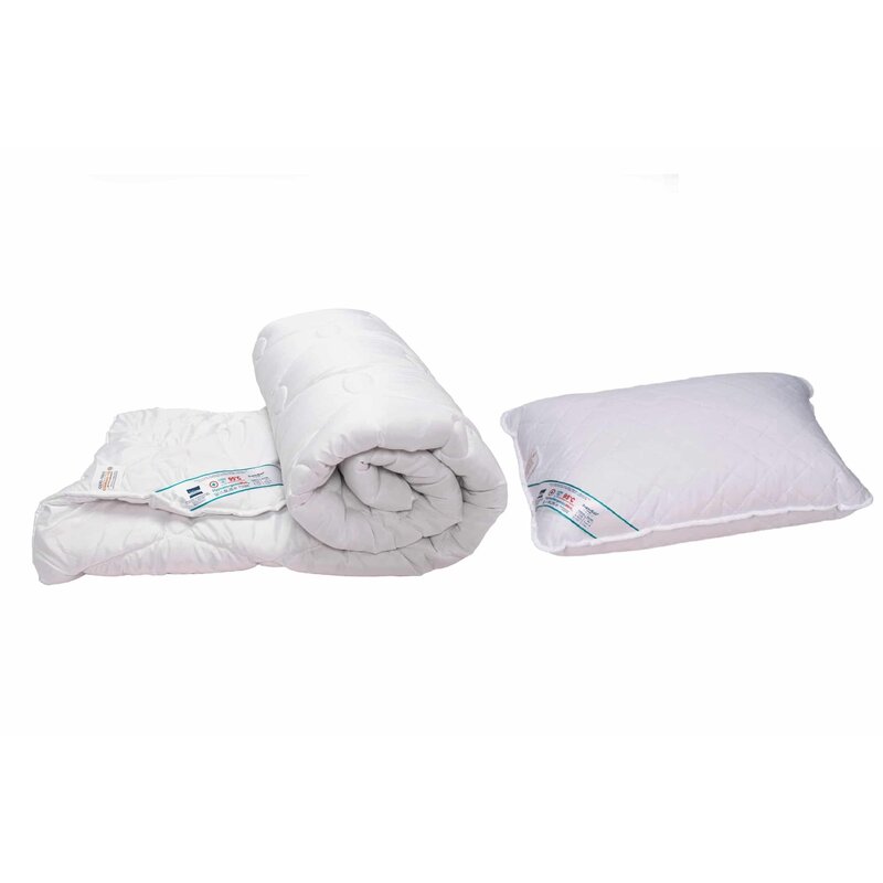 Somnart - Set pilota 150x200 cm, 200 g si o perna 50x70 cm HypoallergenicMed , microfibra matlasata