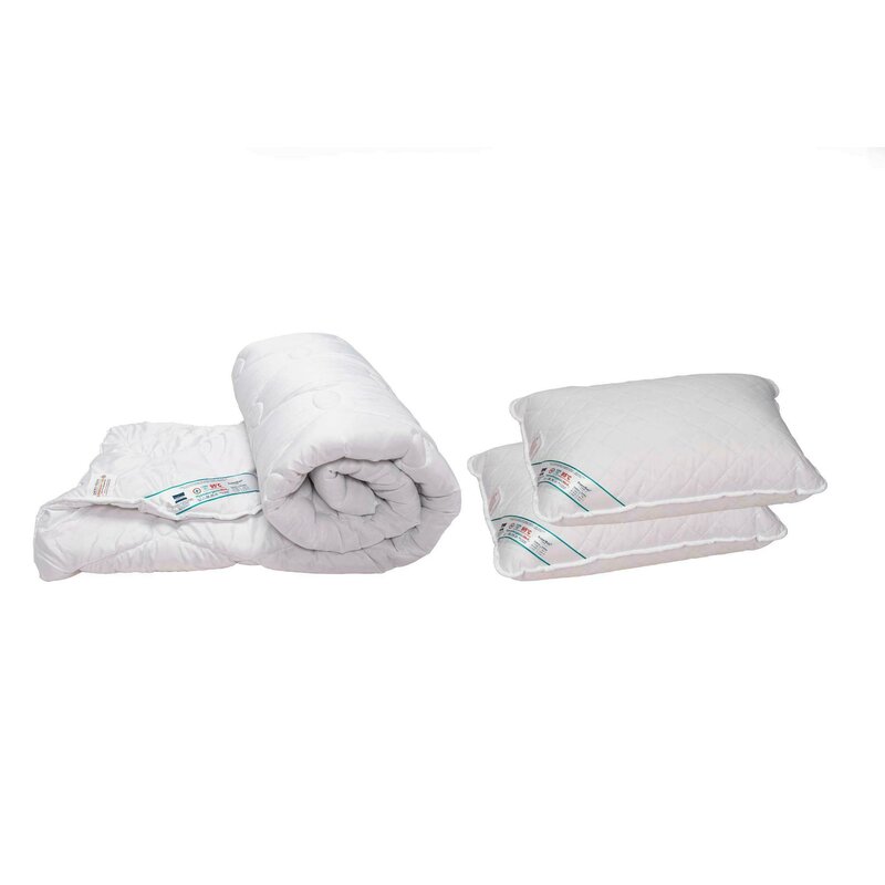 Somnart - set pilota 180x200 cm, 200g si 2 perne 50x70 cm hypoallergenicmed , microfibra matlasata