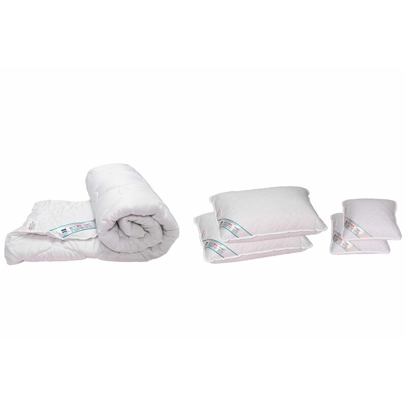 Somnart - set pilota 180x200 cm, 200g si 2 perne 50x70 cm si 2 perne 40x40 cm hypoallergenicmed , microfibra matlasata