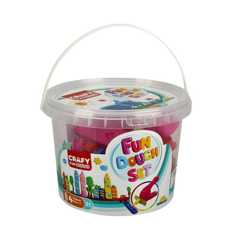 Crafy - set galetusa cu plastilina, cu unelte de modelat