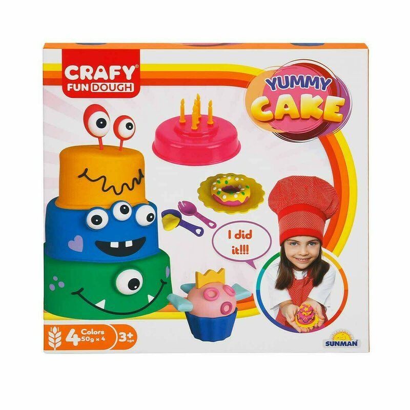 CRAFY - Set Prajituri delicioase Cu plastilina, Cu unelte de modelat