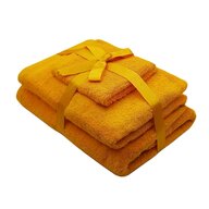 Somnart - Set prosoape 3 piese 500 gsm (fata, maini, corp) Galben, 