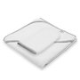 Set prosop cu gluga si manusa baie, New Baby, Dimensiune 80 x 80 cm, Basic, White-gray - 1