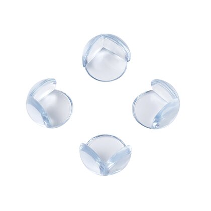 Set protectIi, BabyOno, Pentru colturi ascutite, Absorbtie a socurilor, Cu adeziv, 4 bucati, Transparent