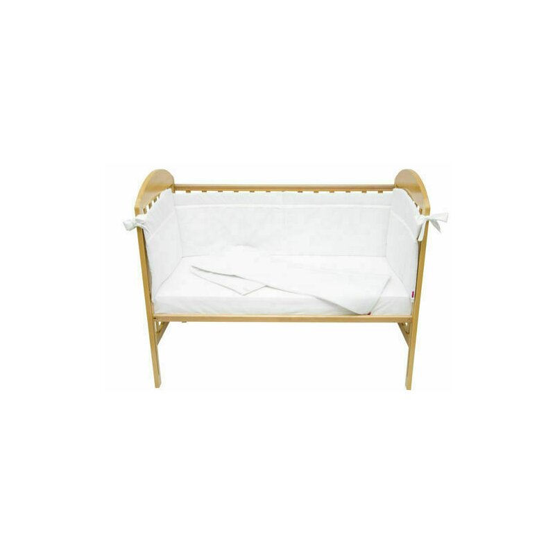 Kidsdecor - set protectii patut 70 x 140 cm alb cu dantela